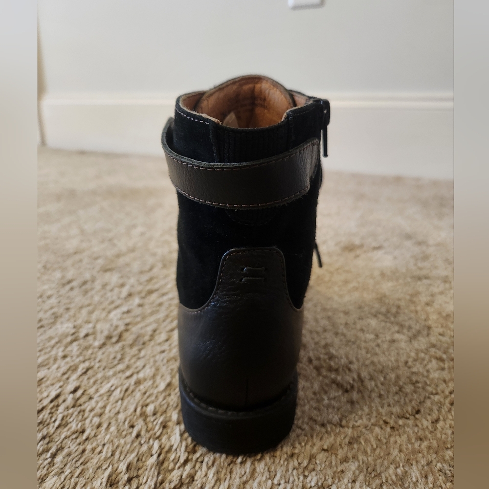 Montana Artisan Suede Black Leather Lace-Up Ankle Boots - Picture 11 of 13